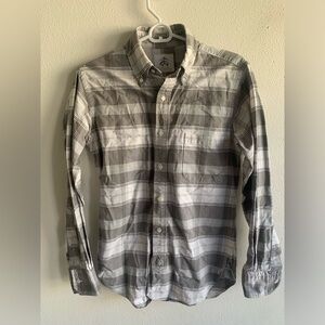 Brooks Brothers x Thom Browne Black Fleece  Gray Plaid Long Sleeve shirt BB00 XS